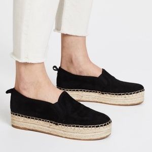 Sam Edelman Platform Espadrilles Black Suede 8